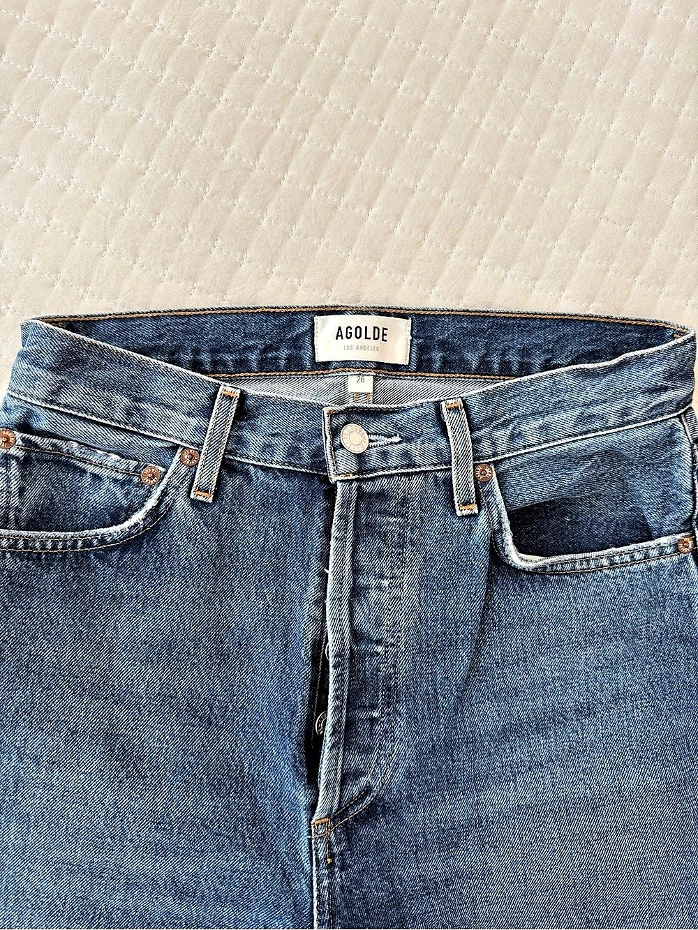 AGOLDE 90's Pinch Waist Straight Jean Blue Waist 26